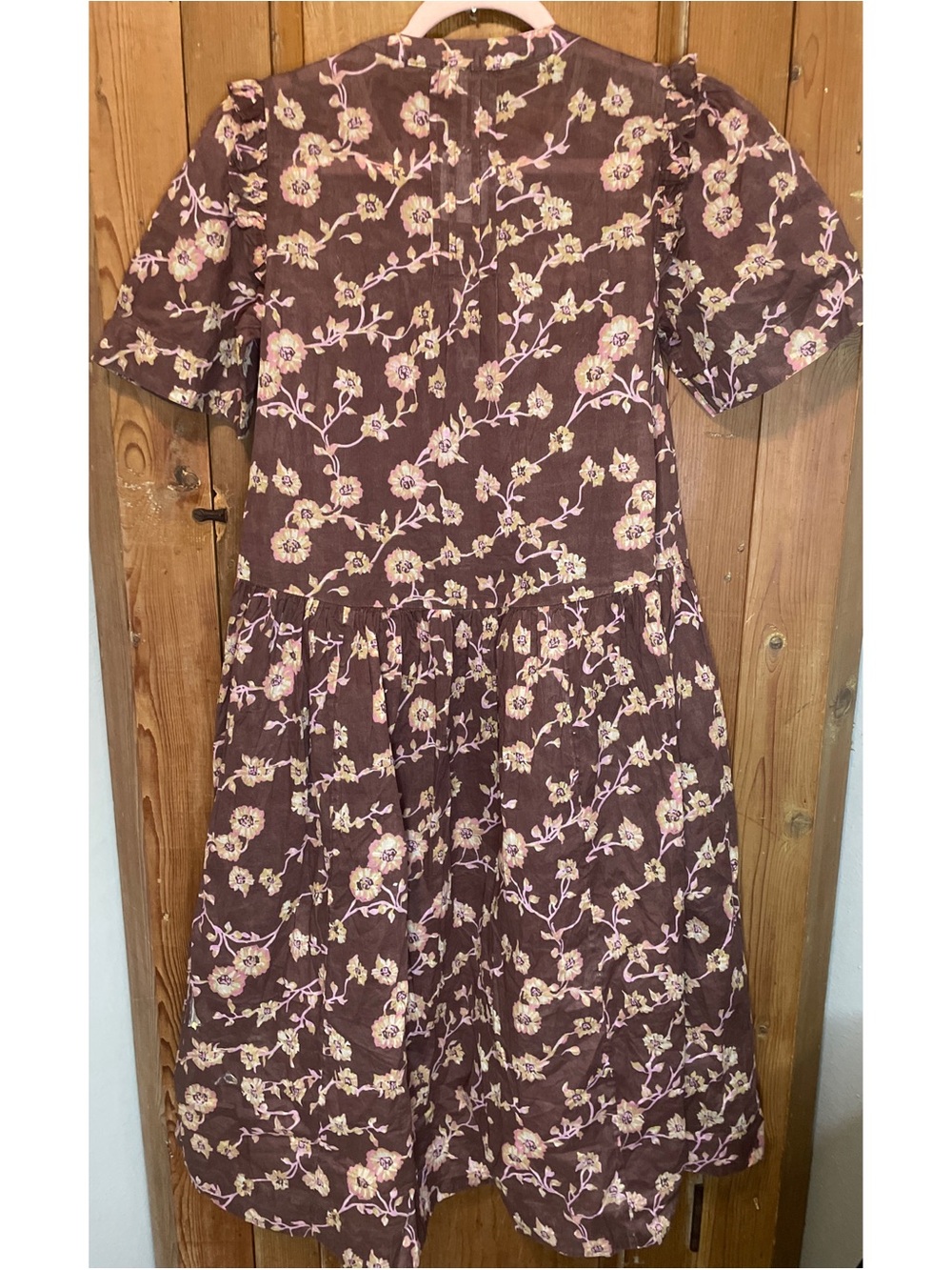 Free People Bella Mae brown floral midi dress NWT - Picture 4 of 12